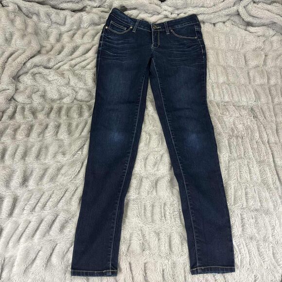 Decree Jeans Womens 5 Low Rise Denim Legging Dark Wash Skinny Stretch Daily Wear - Picture 1 of 10